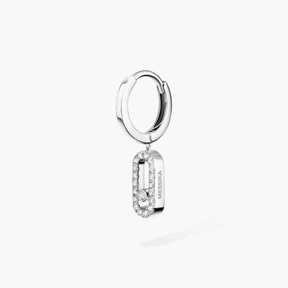[Aura Jewels]Move Uno Single Diamond Hoop Earring