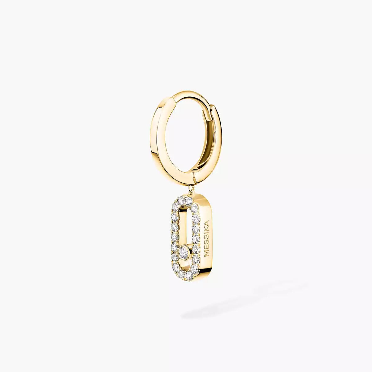 [Aura Jewels]Move Uno Single Diamond Hoop Earring