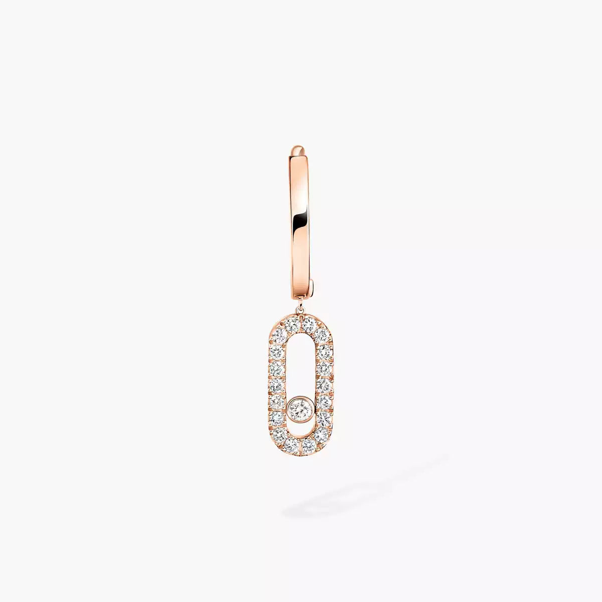 [Aura Jewels]Move Uno Single Diamond Hoop Earring