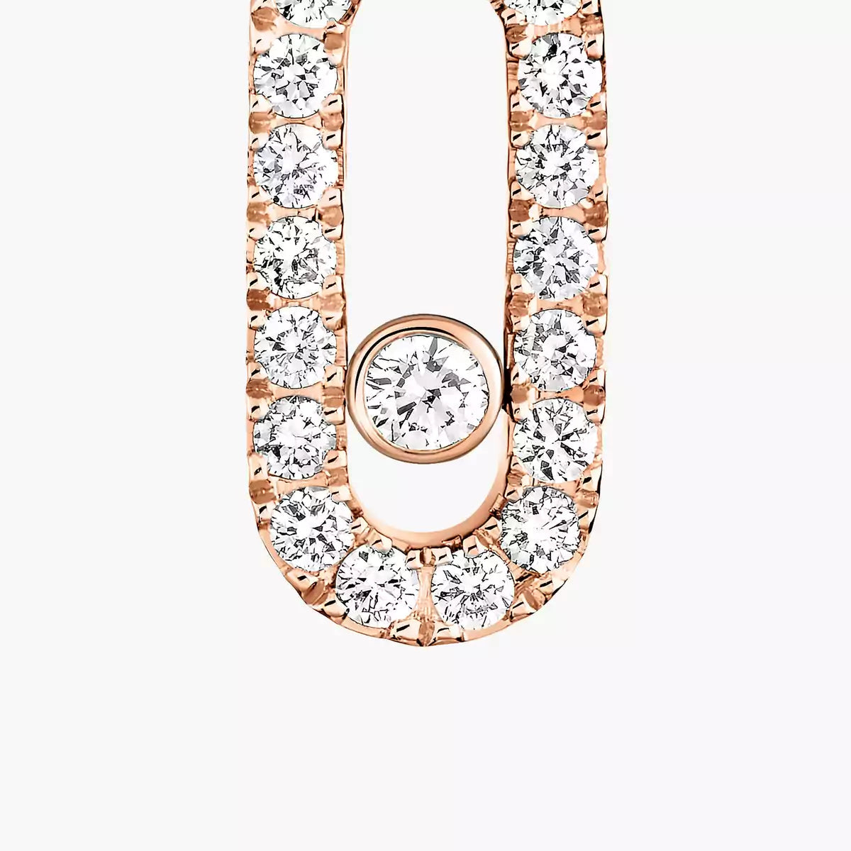 [Aura Jewels]Move Uno Single Diamond Hoop Earring