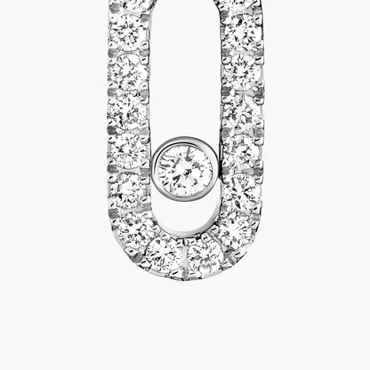 [Aura Jewels]Move Uno Single Diamond Hoop Earring