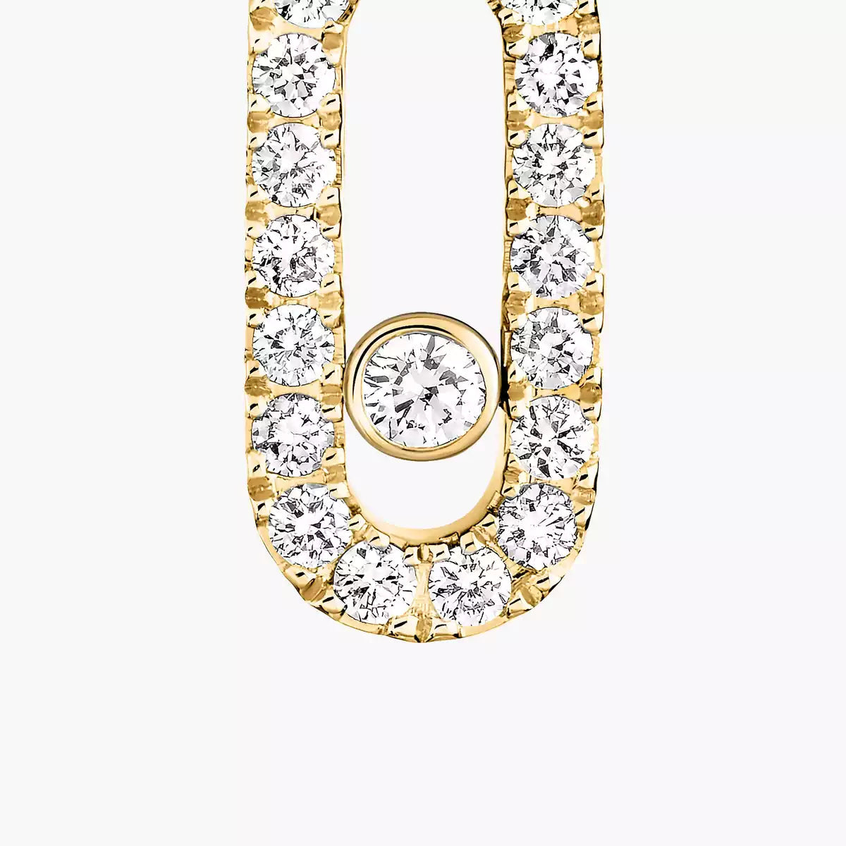 [Aura Jewels]Move Uno Single Diamond Hoop Earring