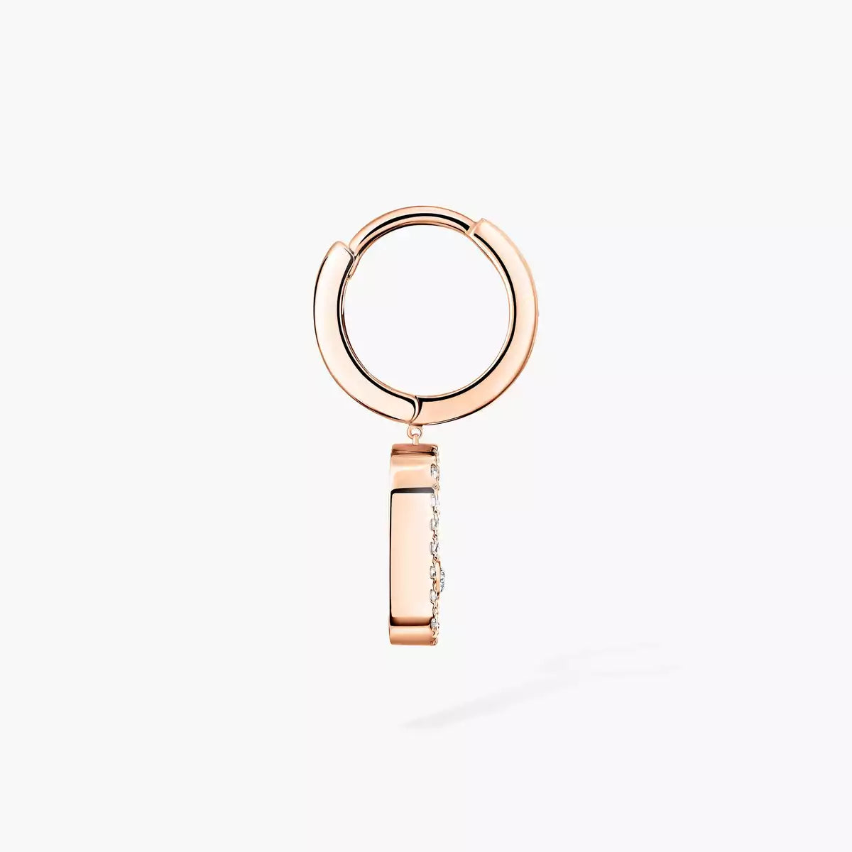[Aura Jewels]Move Uno Single Diamond Hoop Earring