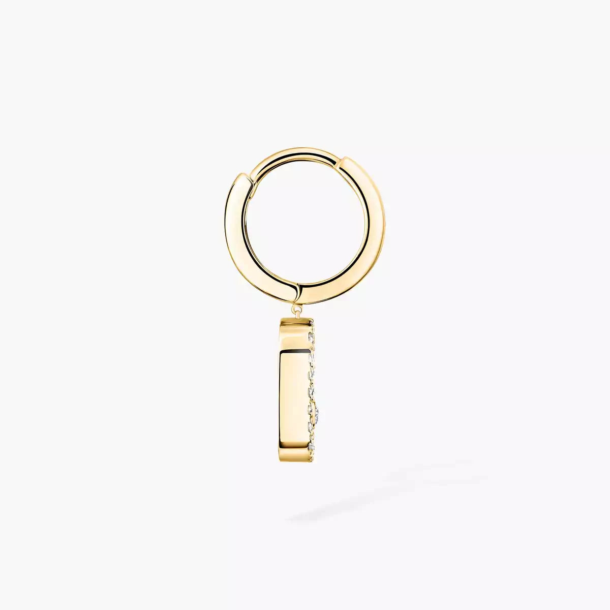 [Aura Jewels]Move Uno Single Diamond Hoop Earring