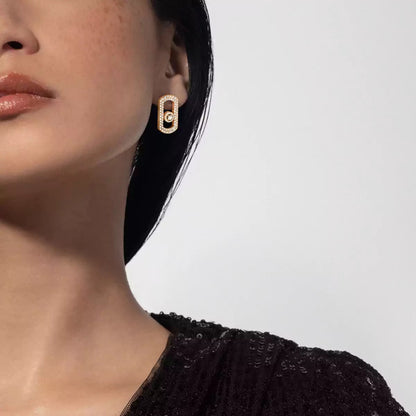 [Aura Jewels]So Move Pave_-Set Diamond Earrings in Silver