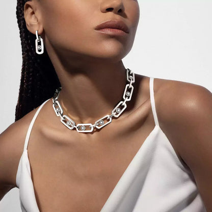 [Aura Jewels]So Move XL Diamond Pendant Earrings