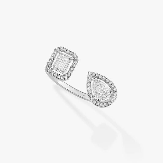 [Aura Jewels]MY TWIN TOI & MOI SILVER DIAMOND RING