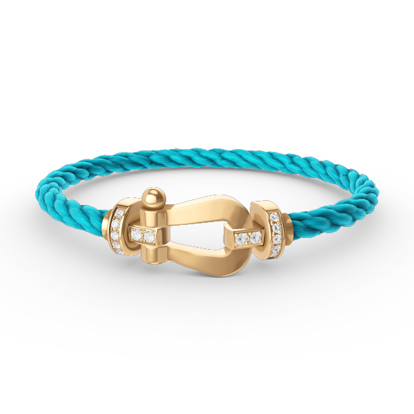 ¡®Aura Jewels¡¯FORCE LARGE HORSESHOE HALF DIAMOND BRACELET GOLD