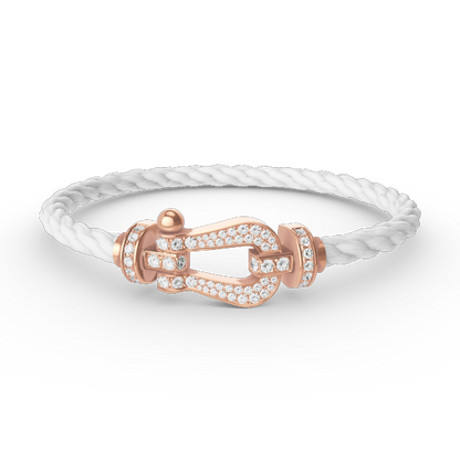 ¡®Aura Jewels¡¯FORCE LARGE HORSESHOE FULL DIAMOND BRACELET ROSE GOLD