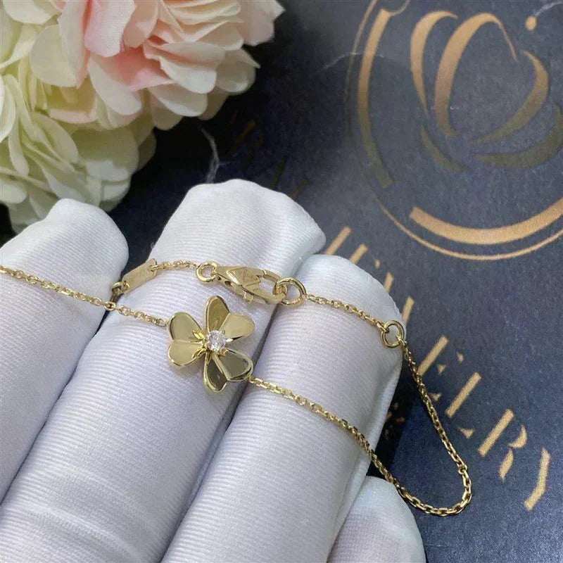 ¡®Aura Jewels¡¯FRIVOLE GOLD FLOWER PINK MALACHITE BRACELET