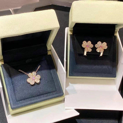 ¡®Aura Jewels¡¯FRIVOLE PINK GOLD FLOWER DIAMOND EARRINGS