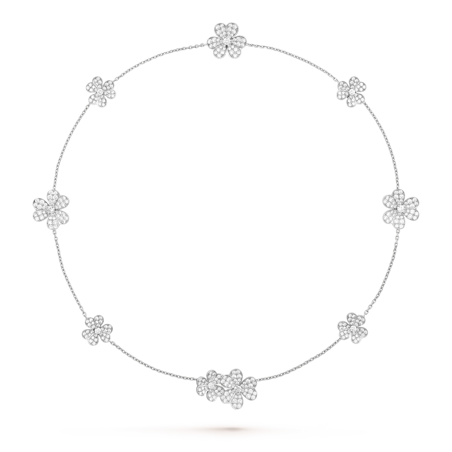 ¡®Aura Jewels¡¯FRIVOLE SILVER 9 FLOWERS NECKLACE