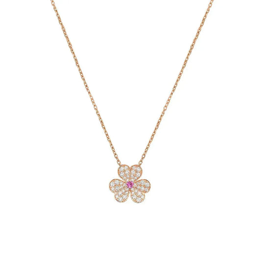 ¡®Aura Jewels¡¯FRIVOLE ROSE GOLD FLOWER DIAMOND NECKLACE