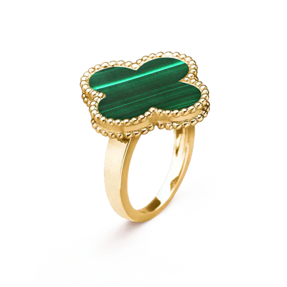 ¡®Aura Jewels¡¯CLOVER MALACHITE RING