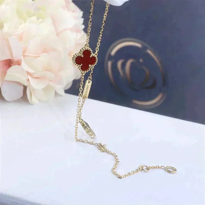 ¡®Aura Jewels¡¯CLOVER  CARNELIAN SINGLE FLOWER BRACELET