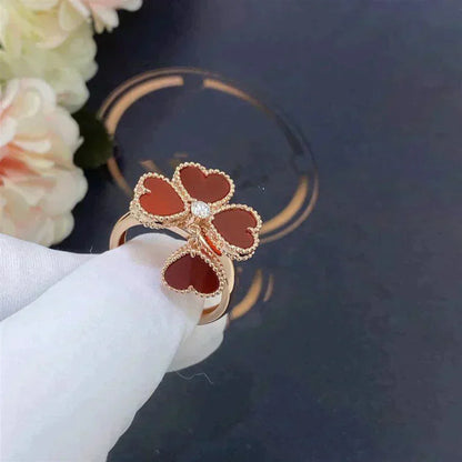 ¡®Aura Jewels¡¯SWEET CLOVER CARNELIAN RING