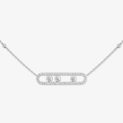 [Aura Jewels] Move Pave_ Rose Gold Diamond Necklace