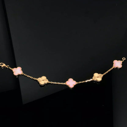 [Aura Jewels]New  CLOVER 5 MOTIFS  PINK MOP BRACELET COLLECTION