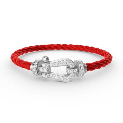 ¡®Aura Jewels¡¯FORCE LARGE HORSESHOE FULL DIAMOND BRACELET SILVER