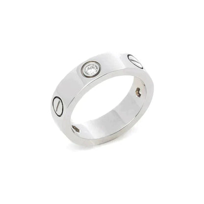 ¡®Aura Jewels¡¯LOVE RING 5.5MM 3 DIAMONDS SILVER